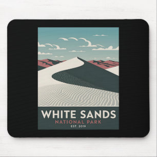 White Sands National Park Vintage Camping Wandern Mousepad