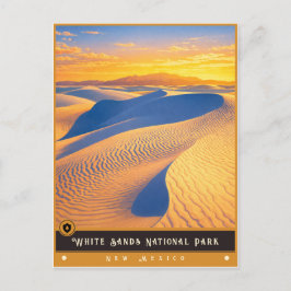 White Sands National Park | Vintage-Postkarte Postkarte
