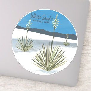 White Sands Nationalpark New Mexico Gipsuma Yucca Aufkleber