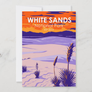 White Sands Nationalpark New Mexico Vintage Feiertagskarte
