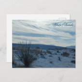 White Sands New Mexico Wüste Südwest Sand Dunes Postkarte (Vorne/Hinten)