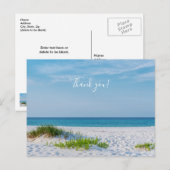 White Sandy Beach Florida Küste Vielen Dank Postkarte (Vorne/Hinten)