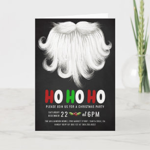 White Santa's Beard Weihnachts-Party Einladung
