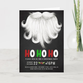 White Santa's Beard Weihnachts-Party Einladung