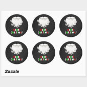 White Santa's Beard Weihnachts-Party Runder Aufkleber (Blatt)
