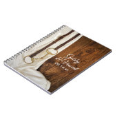 White Satin and Horse Bit Country Western Hochzeit Notizblock (Linke Seite)