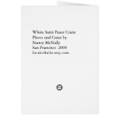 White Satin Crane (Hinten)