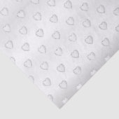 White Satin Diamond Hearts Seidenpapier (Ausschnitt)