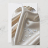 White Satin Roses and Peony Engagement Party Einladung (Rückseite)