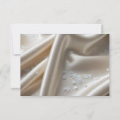 White Satin Roses and Peony Wedding Save The Date (Rückseite)