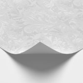 White Satin Wedding Elegance Geschenkpapier (Ecke)