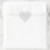 White Satin Wedding Herz-Aufkleber (Tasche)