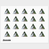 White Savannah Cat Triangle Sticker (Blatt)