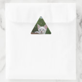 White Savannah Cat Triangle Sticker (Tasche)