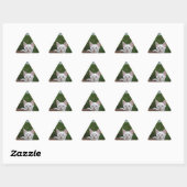 White Savannah Cat Triangle Sticker (Blatt)