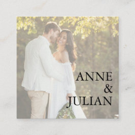 White Scannable QR Code Wedding Enclosure Card Begleitkarte