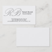 White Schlicht Modern Business Card Visitenkarte (Vorne/Hinten)