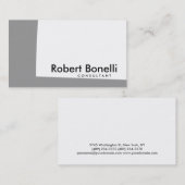 White Schlicht Modern Consultant Business Card Visitenkarte (Vorne/Hinten)