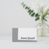 White Schlicht Modern Consultant Business Card Visitenkarte (Stehend Vorderseite)