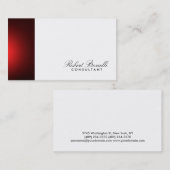 White Schlicht Modern Consultant Business Card Visitenkarte (Vorne/Hinten)