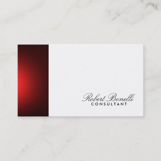 White Schlicht Modern Consultant Business Card Visitenkarte (Vorderseite)