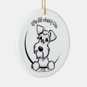 White Schnauzer IAAM Keramik Ornament (Rechts)
