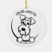White Schnauzer IAAM Keramik Ornament (Vorne)