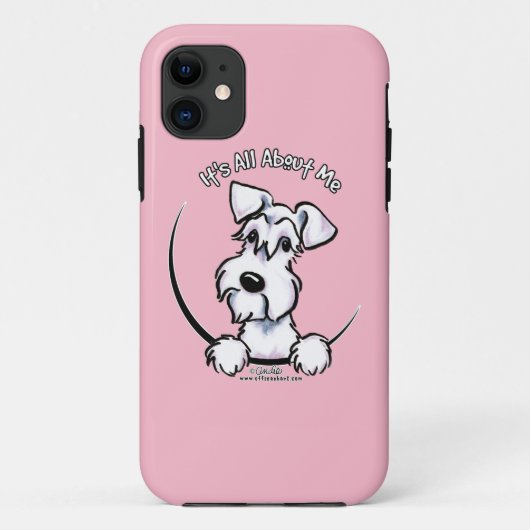 White Schnauzer IAAM Pink Case-Mate iPhone Hülle (Rückseite)
