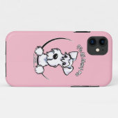White Schnauzer IAAM Pink Case-Mate iPhone Hülle (Rückseite (Horizontal))