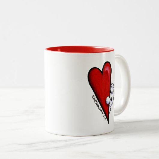 White Schnauzer Liebe Zweifarbige Tasse (VorderseiteRechts)