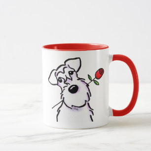 White Schnauzer Sweetheart Rose Tasse