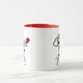 White Schnauzer Sweetheart Rose Tasse (Zentrum)