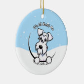 White Schnauzer über mich Keramik Ornament (Rechts)