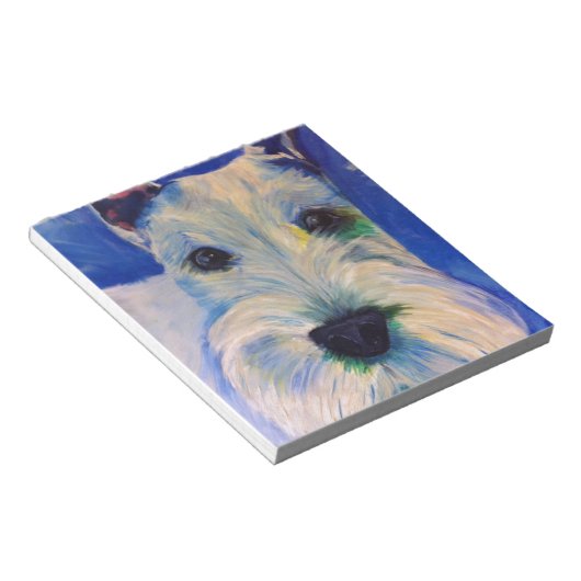 White Schnauzer's RULE ! Notizblock (angewinkelt)