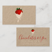 White Schokolade Erdbeere Visitenkarte (Vorne/Hinten)