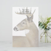 White Schwanz Buck Briefpapier (Stehend Vorderseite)
