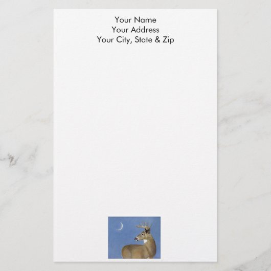White Schwanz Buck Briefpapier (Vorderseite)