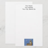 White Schwanz Buck Briefpapier (Vorne/Hinten)