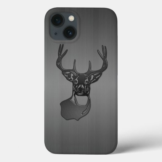 White Schwanz Buck Deer - Brushed Gun Metal Case M (Rückseite)