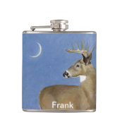 White Schwanz Buck Flachmann (Vorderseite)