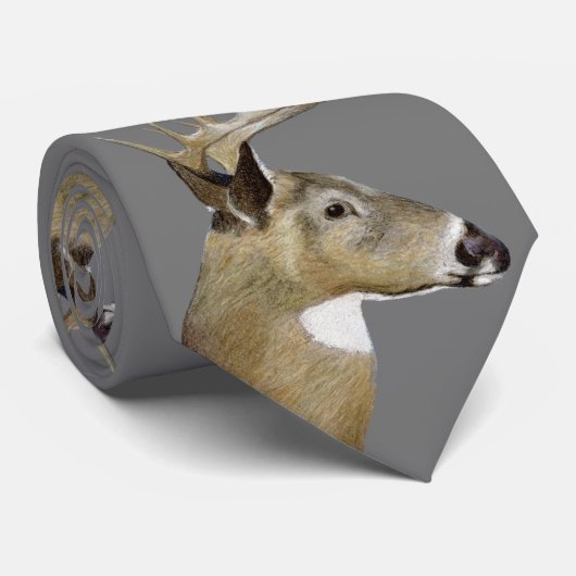 White Schwanz Buck Krawatte (Gerollt)