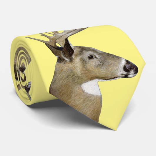 White Schwanz Buck Krawatte (Gerollt)