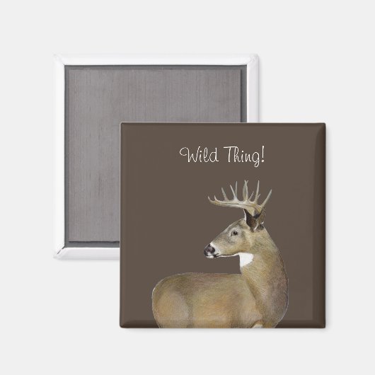 White Schwanz Buck Magnet (Vorderseite/Rückseite)