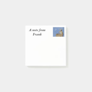 White Schwanz Buck Post-it Klebezettel