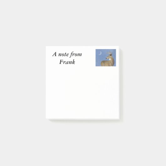 White Schwanz Buck Post-it Klebezettel (Vorderseite)