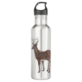 White Schwanz Deer Buck Edelstahlflasche