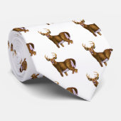 White Schwanz Deer Buck Krawatte (Gerollt)