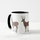 White Schwanz Deer Buck Tasse (Vorderseite Links)