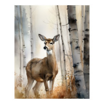 White Schwanz Deodland Animal Art Print Poster