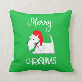 White Scottie Dog Niedlich Festive Dog Liebhaber Kissen